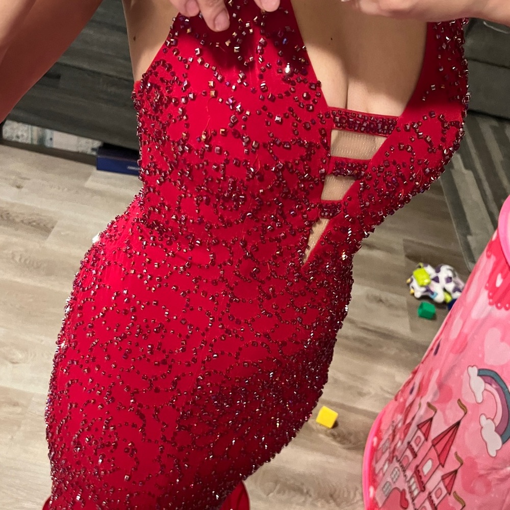 PROM DRESS ELLIE WILDE MON CHERI RED